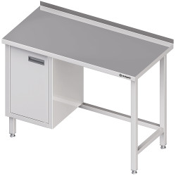 Stół przyścienny z szafką (L),bez półki 1300x600x850 mm